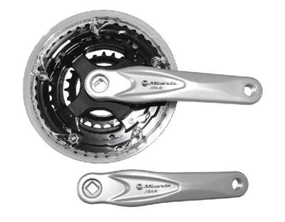 Miranda crankset alu zilver 24/34/42t -5mm verdiept 573145
