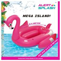Alert Splash Opblaasbaar Flamingo Eiland 240x180 cm - thumbnail