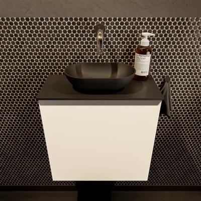 MONDIAZ FOWY toiletmeubel 50cm kleur talc. Waskom positie midden kleur urban | urban. Zonder kraangat