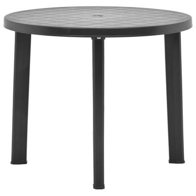 VidaXL Tuintafel 89 cm kunststof antraciet