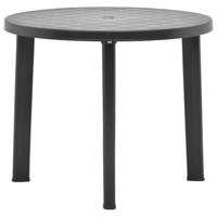 Tuintafel 89 cm kunststof antraciet - thumbnail