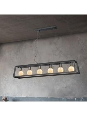 Light depot - hanglamp Dito taps 6L - zwart - Outlet