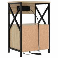 Nachtkastje met lade Sonoma eiken 40 x 31 x 60 cm Bewerkt hout - thumbnail