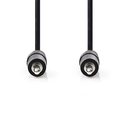 Stereo-Audiokabel | 3,5 mm Male | 3,5 mm Male | Vernikkeld | 1.50 m | Rond | Zwart