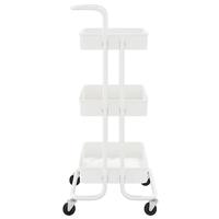 Keukentrolley 3-laags 42x35x85 cm ijzer en ABS wit - thumbnail