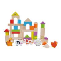 Simply For Kids Houten Blokken en Dieren 50-delig - thumbnail