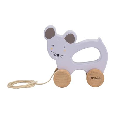 Trixie houten trekfiguur - mrs. mouse Trixie houten trekfiguur - mrs. mouse