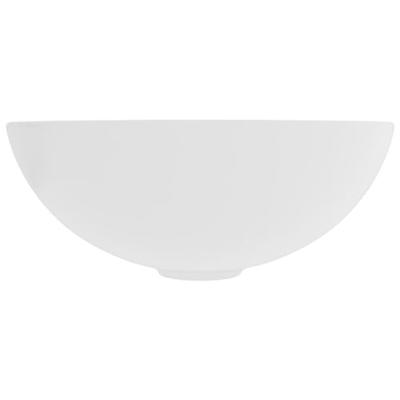 VidaXL Wastafel rond keramiek matwit VidaXL Wastafel rond keramiek matwit