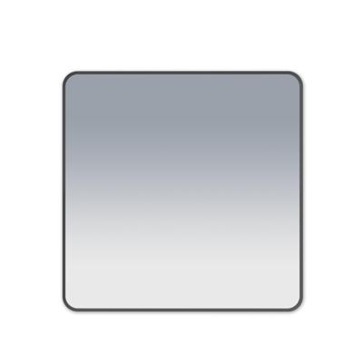 Saniclass Retro Line Square Spiegel - 80x80cm - vierkant - afgerond - frame - mat zwart RS80-MB