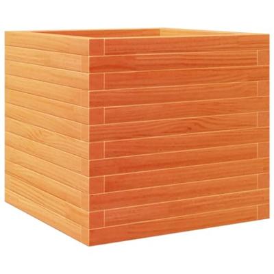 VidaXL Plantenbak 50x50x46 cm massief grenenhout wasbruin VidaXL Plantenbak 50x50x46 cm massief grenenhout wasbruin