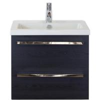 Seville Badmeubelset 60 cm - Black Oak - Keramische Wastafel Wit Djazz - thumbnail