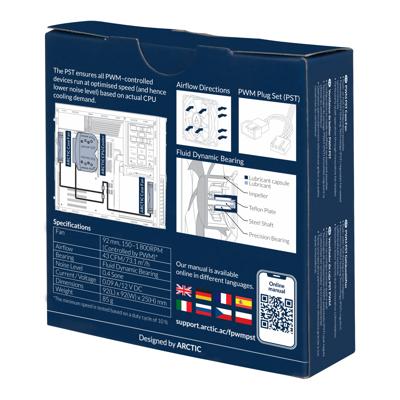ARCTIC F9 PWM PST Computer behuizing Ventilator 9,2 cm Zwart 1 stuk(s)