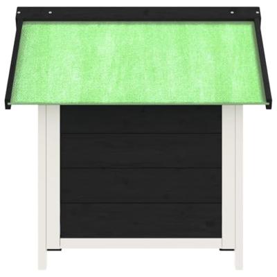 VidaXL Hondenhok 65x65x61,5 cm massief grenenhout grijs