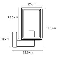 QAZQA Landelijke wandlamp zwart IP44 - Sutton Up - thumbnail