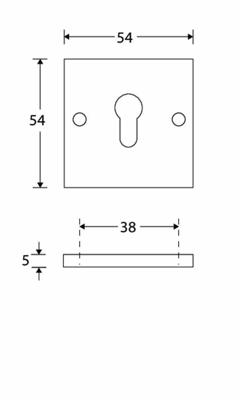 SKG cilinderrozet Bauhaus-Style BI MMZ