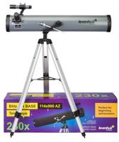 Levenhuk Blitz 114 BASE 114mm Powerful Newtonian Reflector Telescope for Amateurs and Beginners with 228x Magnification Power and Extended Accessories Set - thumbnail