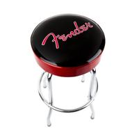 Fender Red Sparkle Logo Barstool 30" zwart-rood-chroom gitaarkruk (76 cm) - thumbnail