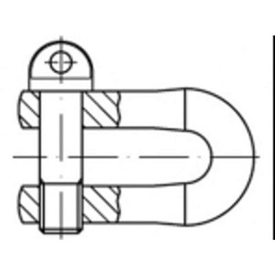 TOOLCRAFT 486745 Schakels 100 kg Afm. bout: M5 Staal Verzinkt DIN 82101 10 stuk(s)