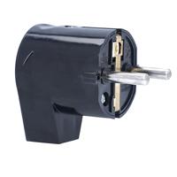 AS Schwabe 45042 Haakse stekker met randaarde Kunststof 230 V Zwart IP20 - thumbnail