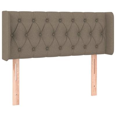 Hoofdbord met randen 93x16x78/88 cm stof taupe