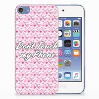 Apple iPod Touch 5 | 6 Silicone-hoesje Flowers Pink DTMP - thumbnail