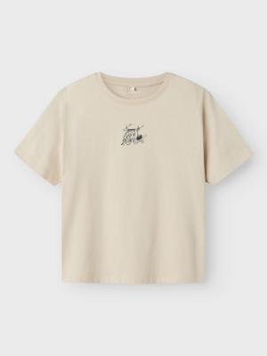 Name it zomer t-shirt S/S jongens - taupe - Nkmhabo