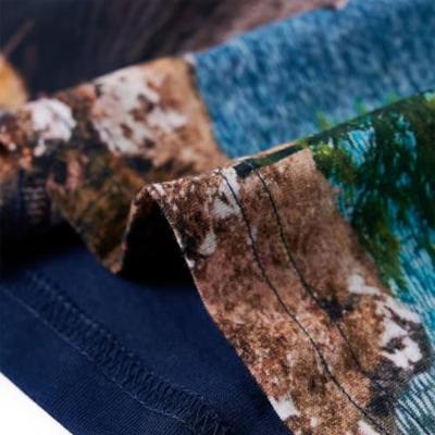 Kindershirt met lange mouwen beren en landschapprint 104 marineblauw Kindershirt met lange mouwen beren en landschapprint 104 marineblauw