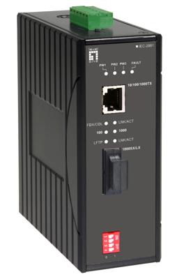 Level One 10/100/1000 SC MM 550M INDUSTRIAL Media Converter