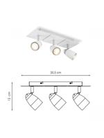 Home sweet home gina 3L LED opbouwspot ↔ 35.5 cm wit - thumbnail