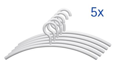 Kledinghanger maul acryl 460x190mm wit 5 stuks Kledinghanger maul acryl 460x190mm wit 5 stuks
