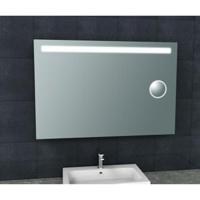 Wiesbaden Spiegel Tigris met LED Verlichting En Scheerspiegel 120x80 cm - thumbnail