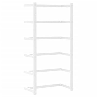 Handdoekenrek 24x12x48 cm staal wit