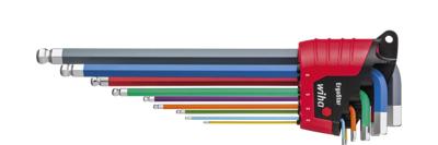 Wiha 43849 Inbus Haakse schroevendraaierset 1.5 mm, 2 mm, 2.5 mm, 3 mm, 4 mm, 5 mm, 6 mm, 8 mm, 10 mm 1.5 mm, 2 mm, 2.5 mm, 3 mm, 4 mm, 5 mm, 6 mm, 8 mm, 10 mm