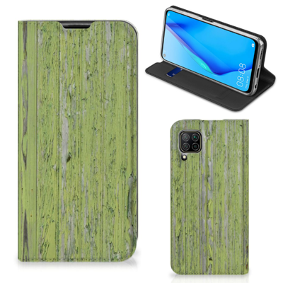 Huawei P40 Lite Book | Wallet Case | Green Wood Huawei P40 Lite Book | Wallet Case | Green Wood
