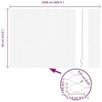 VidaXL Hexagon hek grijs 0,6 x 25 m pvc - thumbnail