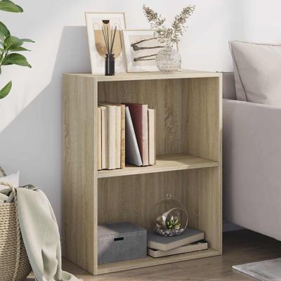 Boekenkast 2 schappen 60x30x76,5 cm bewerkt hout sonoma eiken Boekenkast 2 schappen 60x30x76,5 cm bewerkt hout sonoma eiken