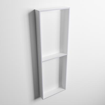 MONDIAZ EASY Nis 149,5x29,5cm in solid surface kleur Cale | Talc. 2 vakken geschikt voor in- of opbouw