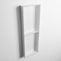 MONDIAZ EASY Nis 149,5x29,5cm in solid surface kleur Cale | Talc. 2 vakken geschikt voor in- of opbouw - thumbnail