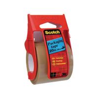 Scotch afroller met verpakkingsplakband, ft 50 mm x 20 m, bruin - thumbnail