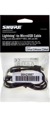 Shure AMV-LTG Lightning-naar-MicroUSB kabel Shure AMV-LTG Lightning-naar-MicroUSB kabel