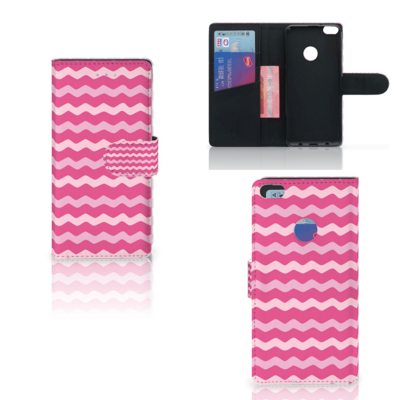 Huawei P8 Lite 2017 Telefoon Hoesje Waves Pink Huawei P8 Lite 2017 Telefoon Hoesje Waves Pink