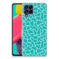 Samsung Galaxy M53 | Hoesje maken | Cracks Blue - thumbnail