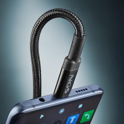 NGS KNOT 65W-3-3m USB C naar USB C kabel, 65W snel opladen, 480Mbps dataoverdracht, hoge duurzaamheid, ideaal voor mobiele telefoons, tablets en laptops