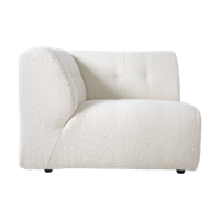 HKliving Vint bank left Boucle Cream - thumbnail