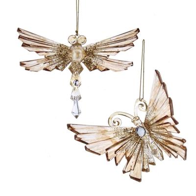Gold Butterfly/Dragonfly 14,2 cm ASS kerstbal kerst Kurt S. Adler - Kurt s adler
