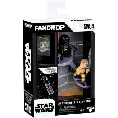 Figuur - FANDROP x STAR WARS - Luke vs Darth Vader - Vitrine met cultscène + miniposter - 18 cm