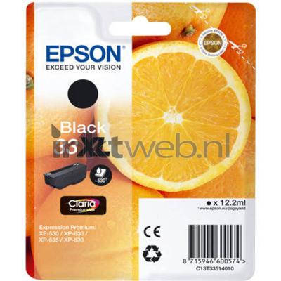 Epson inktcartridge 33XL, 530 pagina's, OEM C13T33514012, zwart