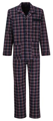 Götzburg geruite doorknoop pyjama