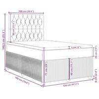 Boxspring met matras stof zwart 120x190 cm - thumbnail