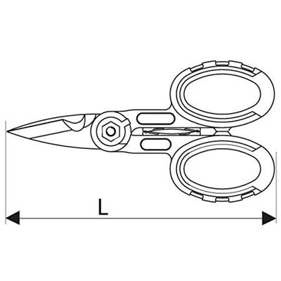 Expert by Facom Elektriciensschaartje uit Bimateriaal | 145 mm - E184280 Expert by Facom Elektriciensschaartje uit Bimateriaal | 145 mm - E184280